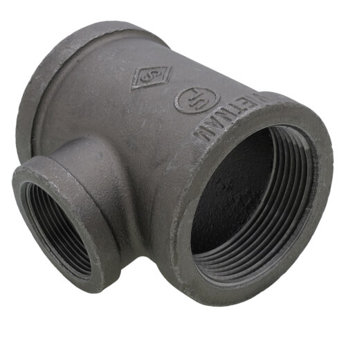 Main product image of 2-1/2" x 2-1/2" x 1-1/2" Black Reducing Tee