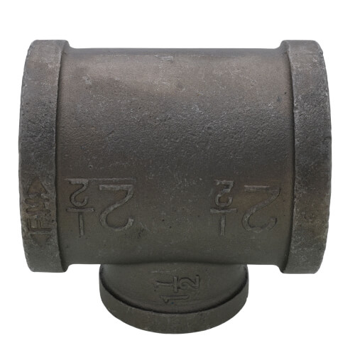Main product image of 2-1/2" x 2-1/2" x 1-1/2" Black Reducing Tee