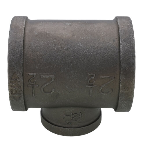 Main product image of 2-1/2" x 2-1/2" x 1-1/2" Black Reducing Tee