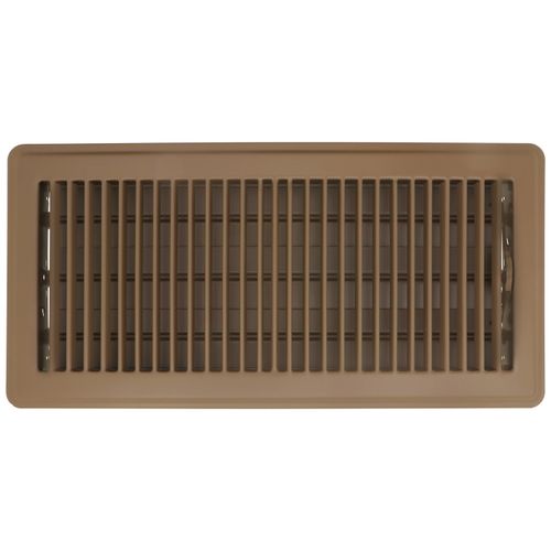 6" x 14" (Wall Opening Size) Floor Diffuser (Brown)