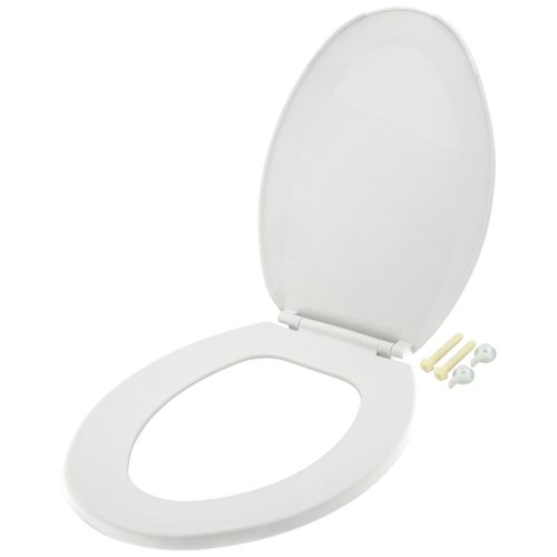 Main product image of Standard Plastic Elongated Toilet Seat (White)