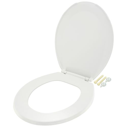 Main product image of Standard Plastic Round Toilet Seat (White)