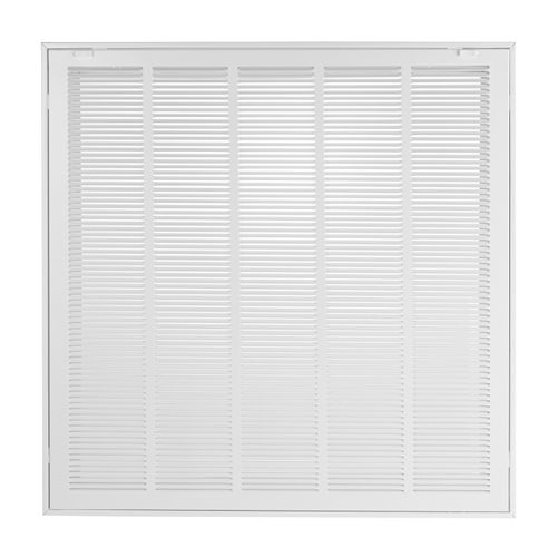 Main product image of 25" x 25" (Wall Opening Size) Sidewall/Ceiling Return Air Filter Grille w/ 1/3" Fin Spacing (White)