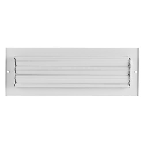 Main product image of 14" x 4" (Wall Opening Size) 2-Way Steel Sidewall/Ceiling Register, 1/2" Series 1 (White)
