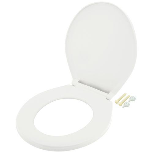 Main product image of Slow Close Plastic Round Toilet Seat (White)