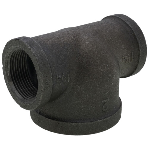 Main product image of 1-1/4" x 1-1/4" x 2" Black Reducing Tee