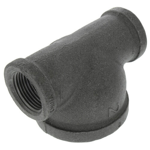 Main product image of 2" x 2" x 2-1/2" Black Reducing Tee