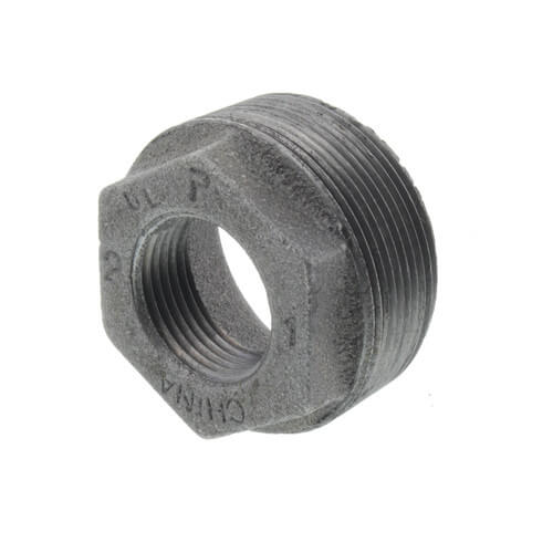 2" x 1" Black Hex Bushing