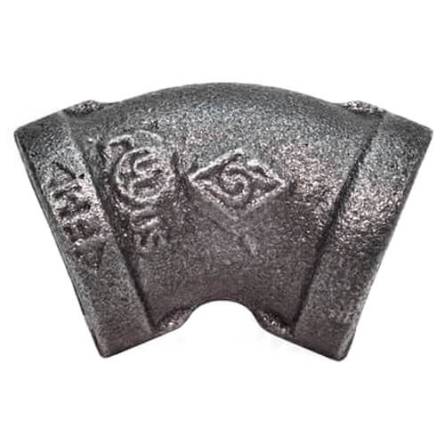Main product image of 6" Black 45° Elbow