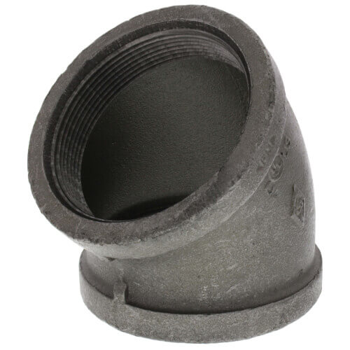 Main product image of 6" Black 45° Elbow