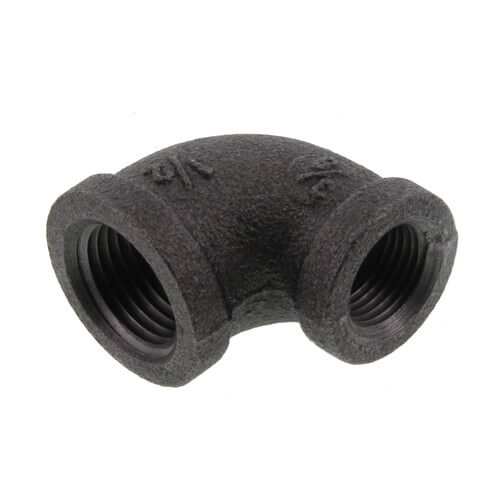 Main product image of 1/2" x 3/8" Black 90° Reducing Elbow