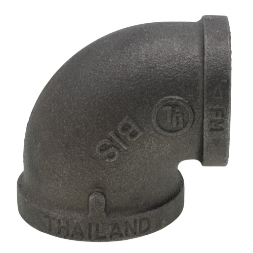 Main product image of 1-1/2" x 1-1/4" Black 90° Reducing Elbow