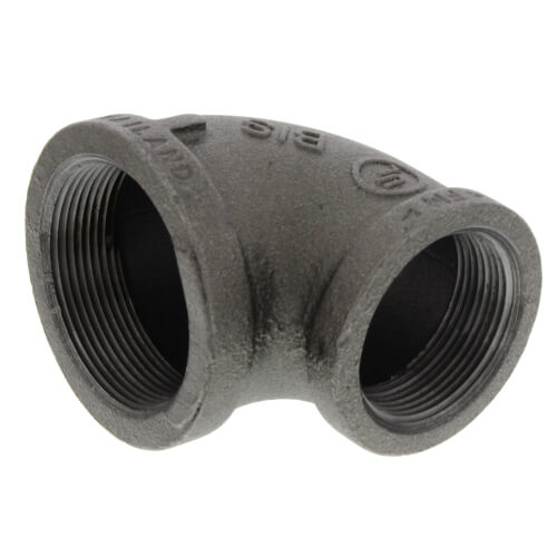 Main product image of 2" x 1-1/2" Black 90° Reducing Elbow