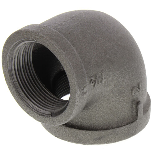 Main product image of 2" x 1-1/2" Black 90° Reducing Elbow