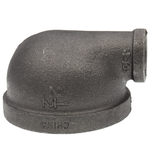 Main product image of 2-1/2" x 3/4" Black 90° Reducing Elbow
