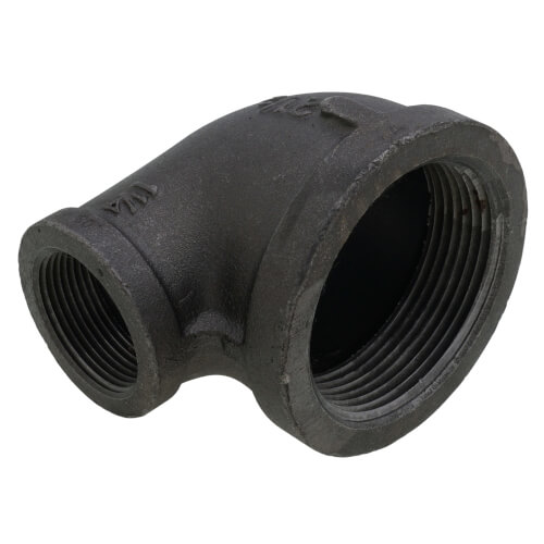 Main product image of 2-1/2" x 1-1/4" Black 90° Reducing Elbow