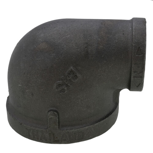 Main product image of 2-1/2" x 1-1/4" Black 90° Reducing Elbow