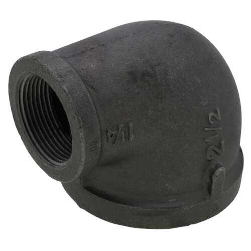 Main product image of 2-1/2" x 1-1/4" Black 90° Reducing Elbow
