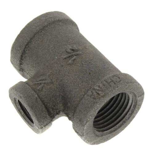 Main product image of 1/2" x 1/2" x 1/4" Black Reducing Tee
