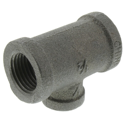 Main product image of 1/2" x 1/2" x 1/4" Black Reducing Tee