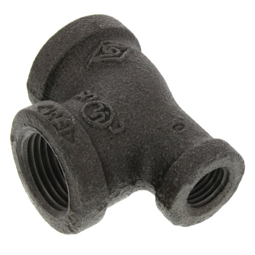 Main product image of 1/2" x 1/4" x 1/2" Black Reducing Tee