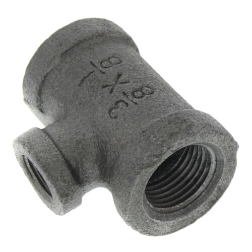 Main product image of 3/8" x 3/8" x 1/8" Black Reducing Tee