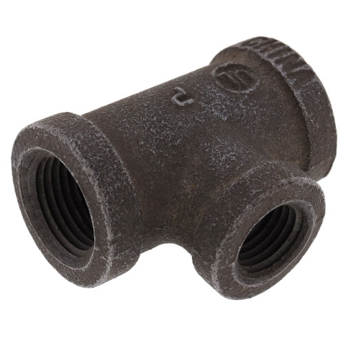 Main product image of 3/8" x 3/8" x 1/4" Black Reducing Tee