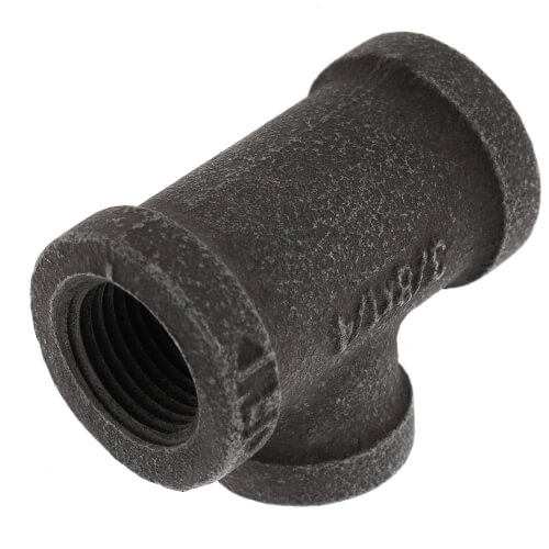 Main product image of 3/8" x 3/8" x 1/4" Black Reducing Tee