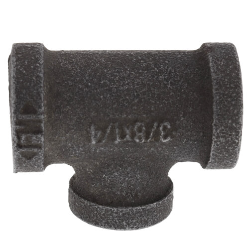 Main product image of 3/8" x 3/8" x 1/4" Black Reducing Tee