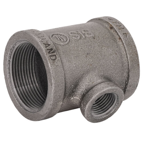 Main product image of 1-1/2" x 1-1/2" x 1/2" Black Reducing Tee