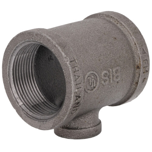Main product image of 1-1/2" x 1-1/2" x 1/2" Black Reducing Tee