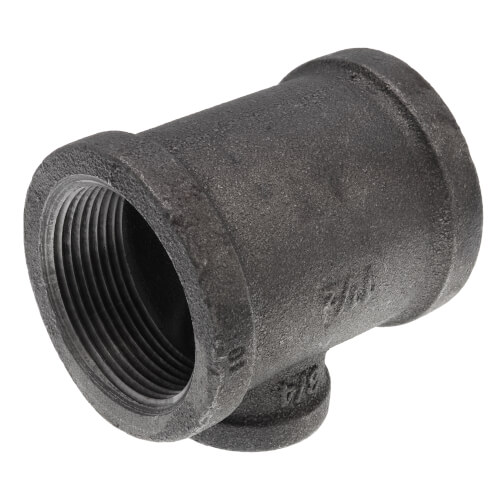 1-1/2" x 1-1/2" x 3/4" Black Reducing Tee
