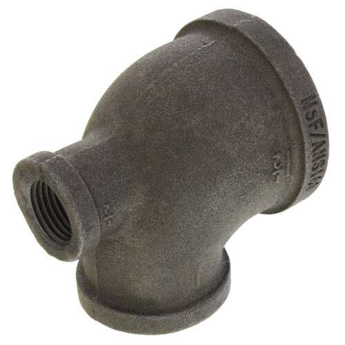 Main product image of 1-1/2" x 1/2" x 1" Black Reducing Tee