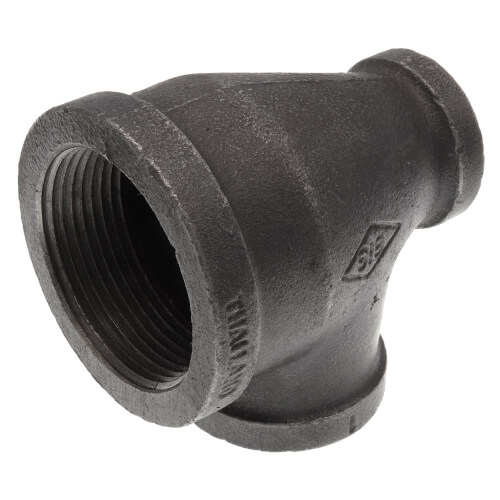 Main product image of 1-1/2" x 3/4" x 1" Black Reducing Tee