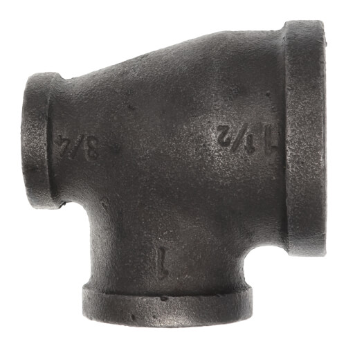 Main product image of 1-1/2" x 3/4" x 1" Black Reducing Tee