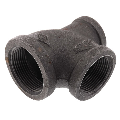 Main product image of 1-1/2" x 1" x 1-1/4" Black Reducing Tee