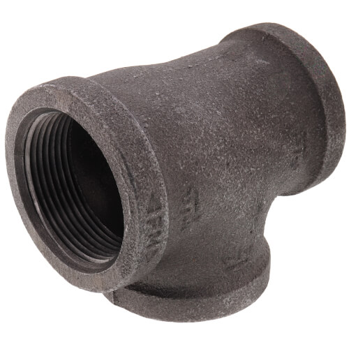 Main product image of 1-1/2" x 1-1/4" x 1-1/4" Black Reducing Tee