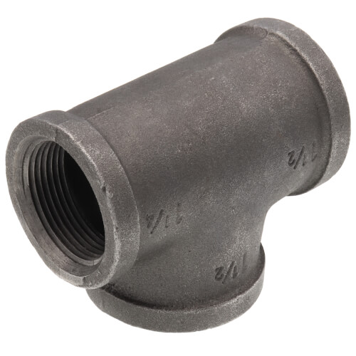Main product image of 1-1/2" x 1-1/4" x 1-1/2" Black Reducing Tee