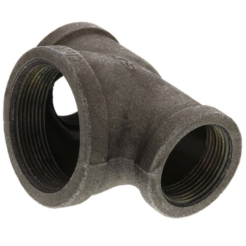Main product image of 1-1/2" x 1-1/4" x 2" Black Reducing Tee