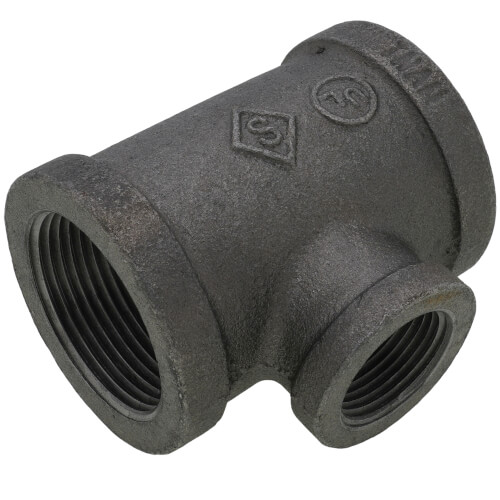 Main product image of 1-1/4" x 1-1/4" x 3/4" Black Reducing Tee