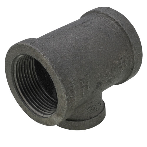 Main product image of 1-1/4" x 1-1/4" x 3/4" Black Reducing Tee