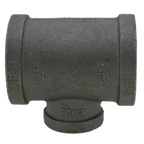 Main product image of 1-1/4" x 1-1/4" x 3/4" Black Reducing Tee