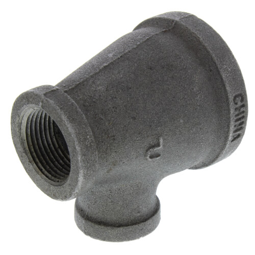 Main product image of 1-1/4" x 3/4" x 1/2" Black Reducing Tee