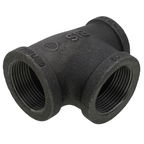 Main product image of 1-1/4" x 1" x 1-1/4" Black Reducing Tee