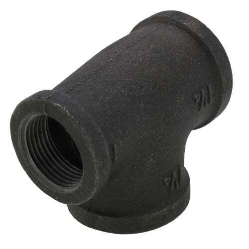 Main product image of 1-1/4" x 1" x 1-1/4" Black Reducing Tee