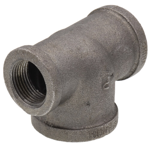 Main product image of 1-1/4" x 1" x 1-1/2" Black Reducing Tee