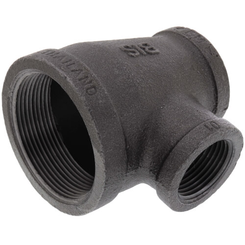Main product image of 2" x 1-1/4" x 1" Black Reducing Tee