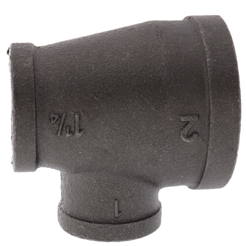 Main product image of 2" x 1-1/4" x 1" Black Reducing Tee