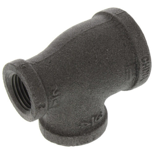 Main product image of 2" x 1-1/4" x 1-1/2" Black Reducing Tee