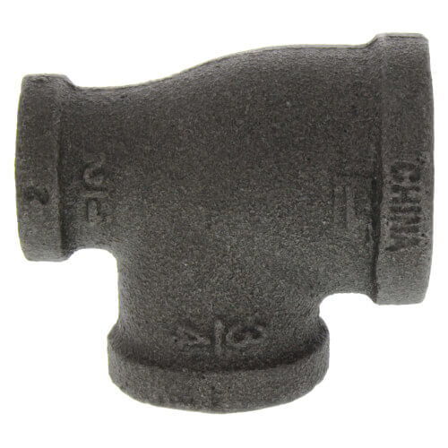 Main product image of 2" x 1-1/4" x 1-1/2" Black Reducing Tee